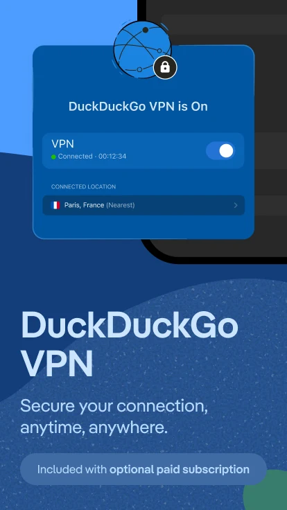 DuckDuckGo, optional Duck.ai screenshot