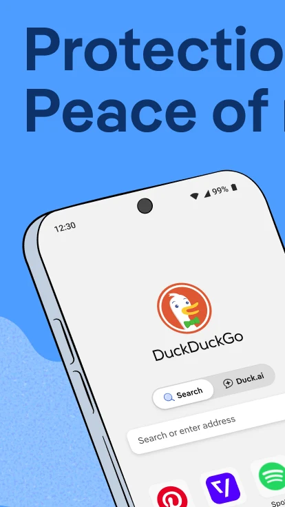 DuckDuckGo, optional Duck.ai screenshot